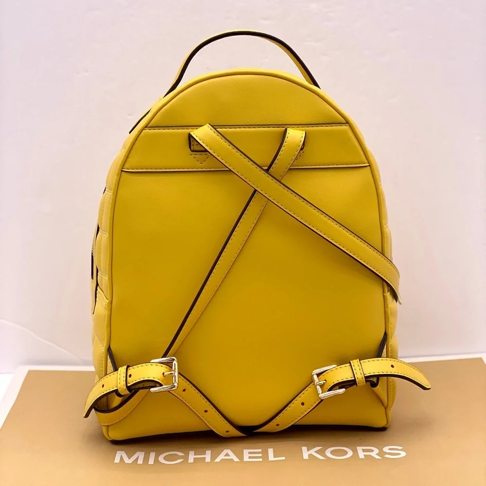Michael Kors Vibrant Yellow Quilted Backpack